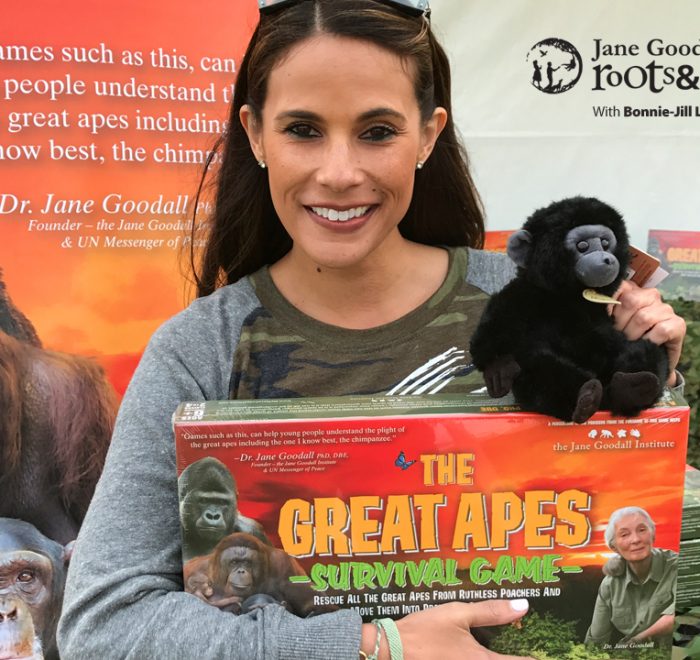 Photo of Bonnie-Jill Laflin and the Great Apes Survival Game