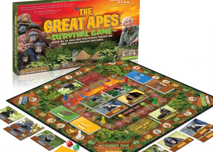 Image of The Great Apes Survival Board Game featuring Dr. Jane Goodall