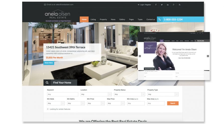 Website design development solution for real estate company