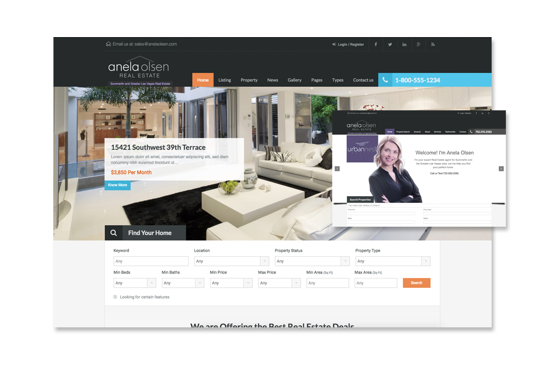 Website design development solution for real estate company
